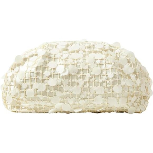 Women's Bag Elegant Faux Leather, Clutch Bag Apricot - Picture 2 of 5